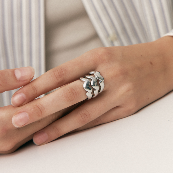ANILLO ONDA SILVER