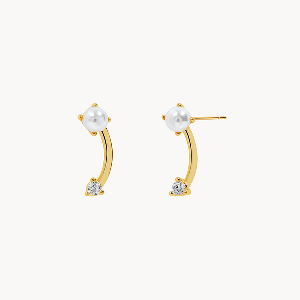 SHINY PEARL EARRINGS