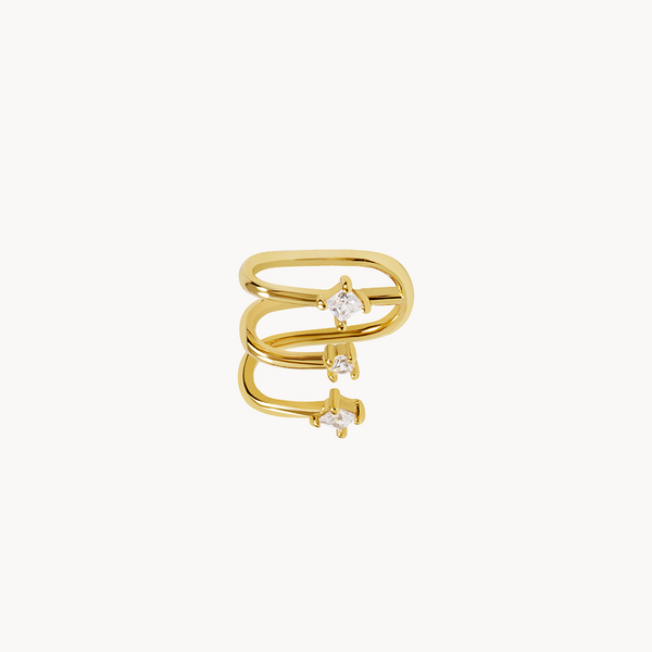 EAR CUFF TRIPLE SHINE EARRING