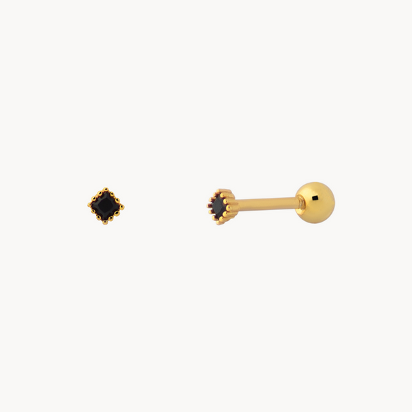 BLACK MINI SQUARE PIERCING