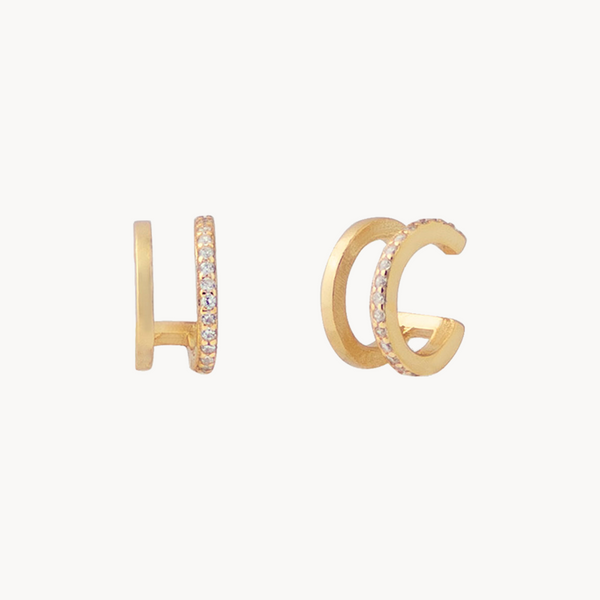DOUBLE CZ EAR CUFF EARRING