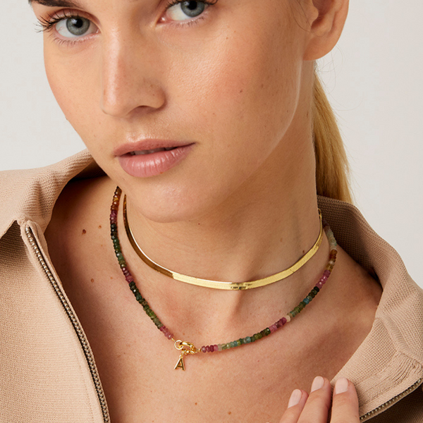 COLLAR INITIAL TOURMALINE