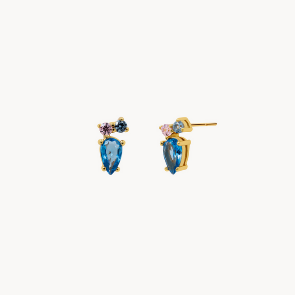 BLUE PEAR EARRINGS