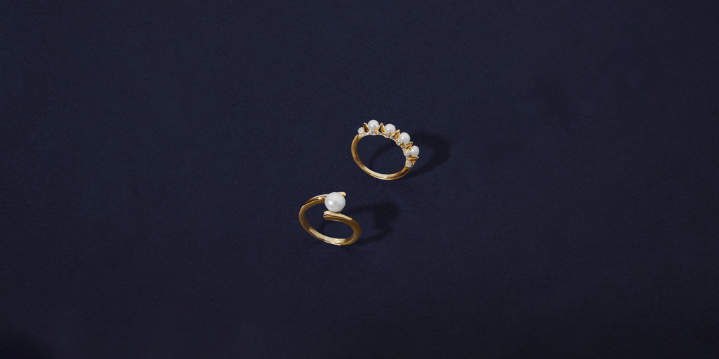 Rings with Pearls and Natural Stones