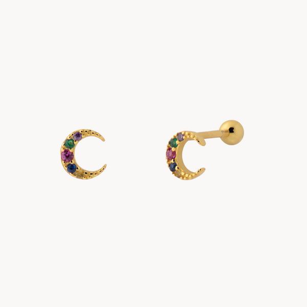 PIERCING COLORFUL MOON CZ