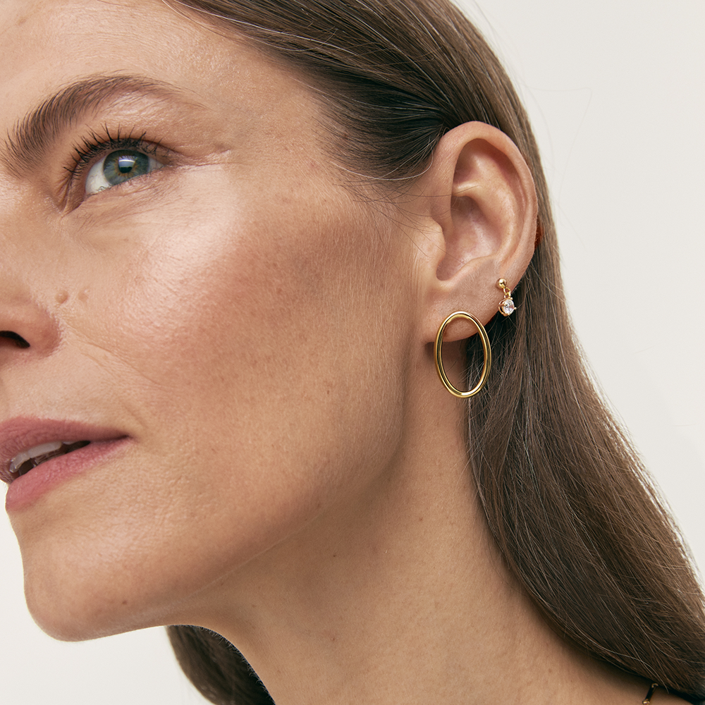 Sterling Silver Maria Black Serendipity Hoop PIERCING DANGLE BY LIA