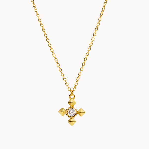 SQUARE CROSS NECKLACE