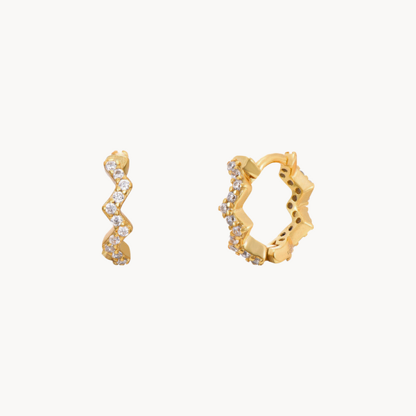 PENDIENTES ZIG ZAG HOOPS